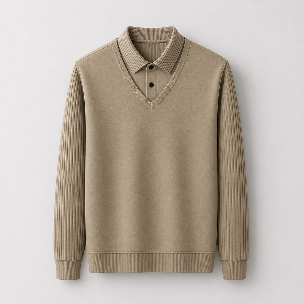 Men’s Premium Smart-Casual V-Neck Polo Shirt