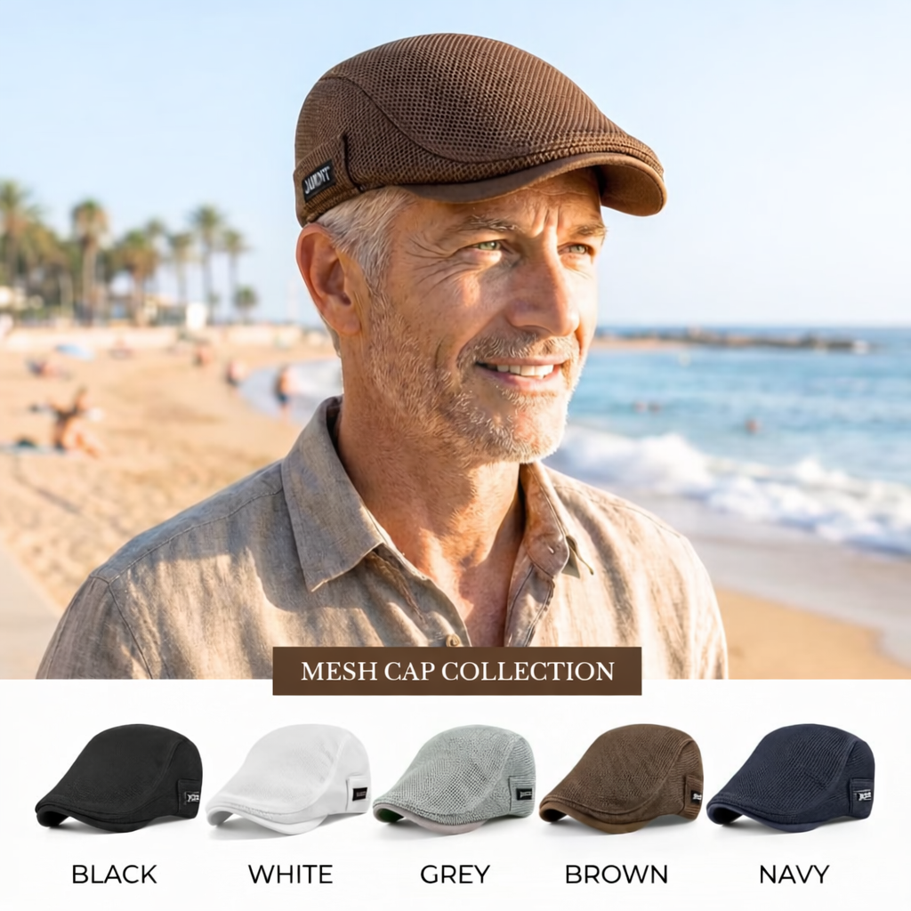 Mesh Cap | Casual Flat Cap for Men