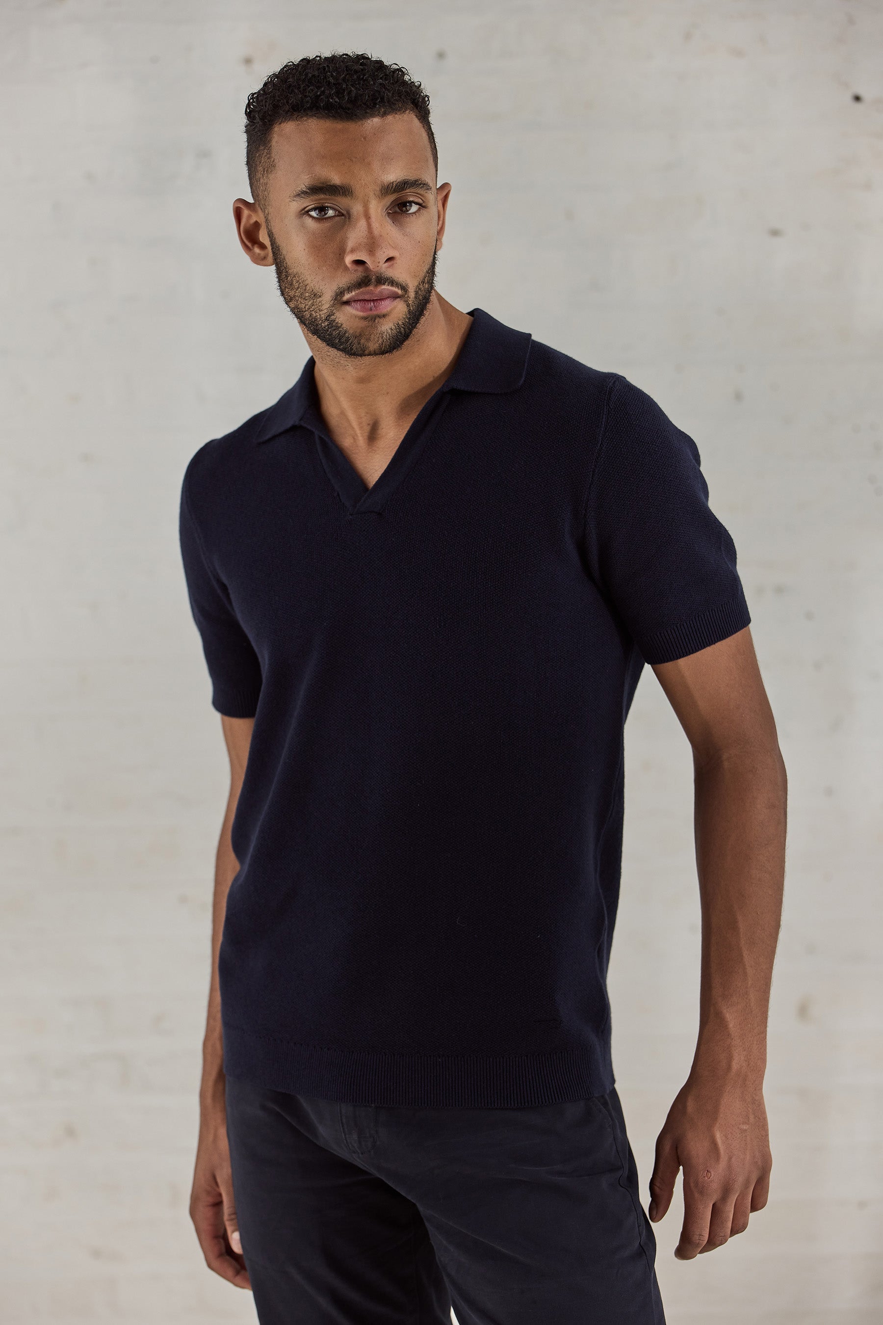 Alick Short Sleeve Polo Shirt - Navy