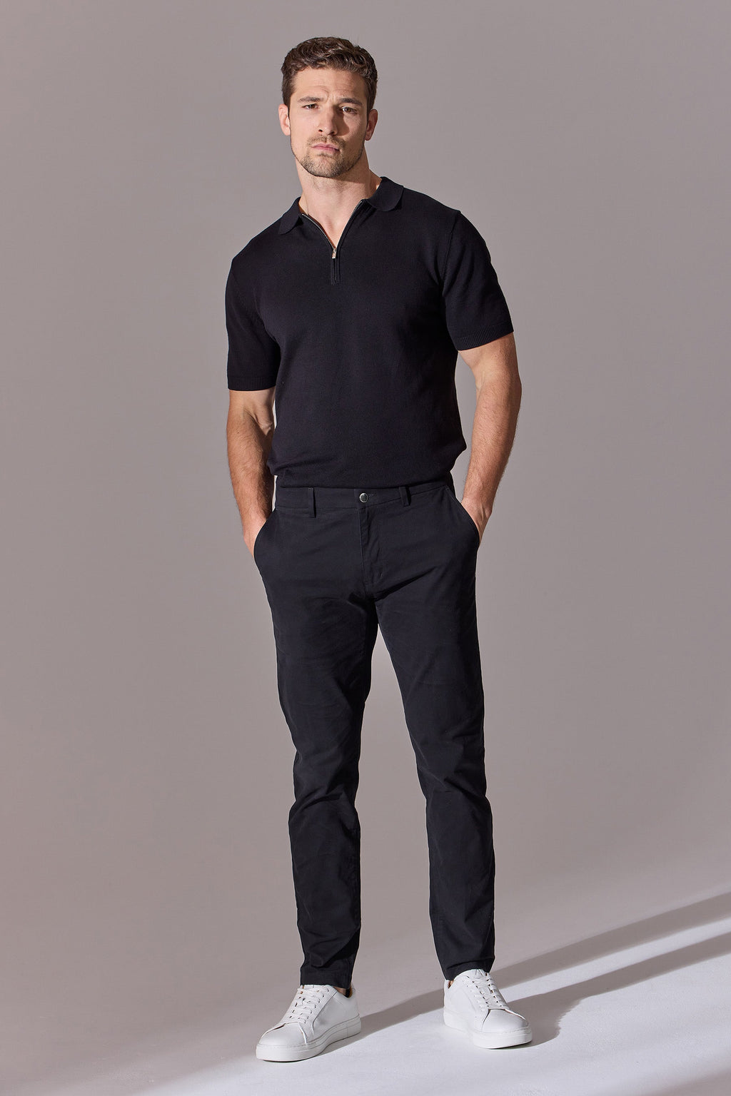 Eran Slim Fit Chinos - Black