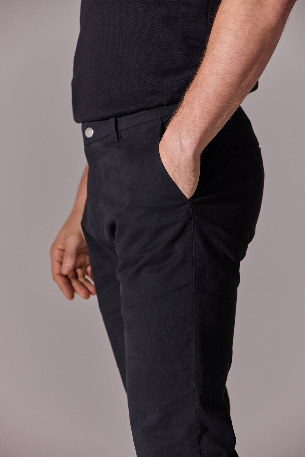 Eran Slim Fit Chinos - Black