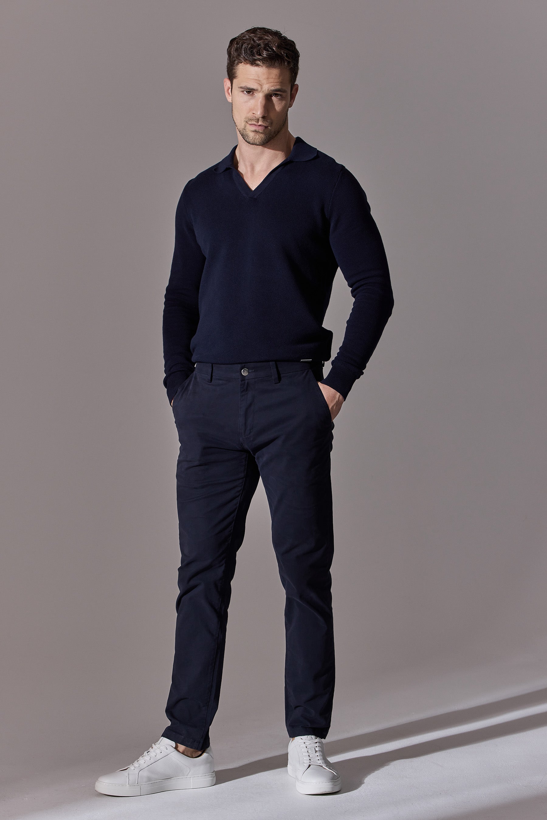 Eran Slim Fit Chinos - Navy