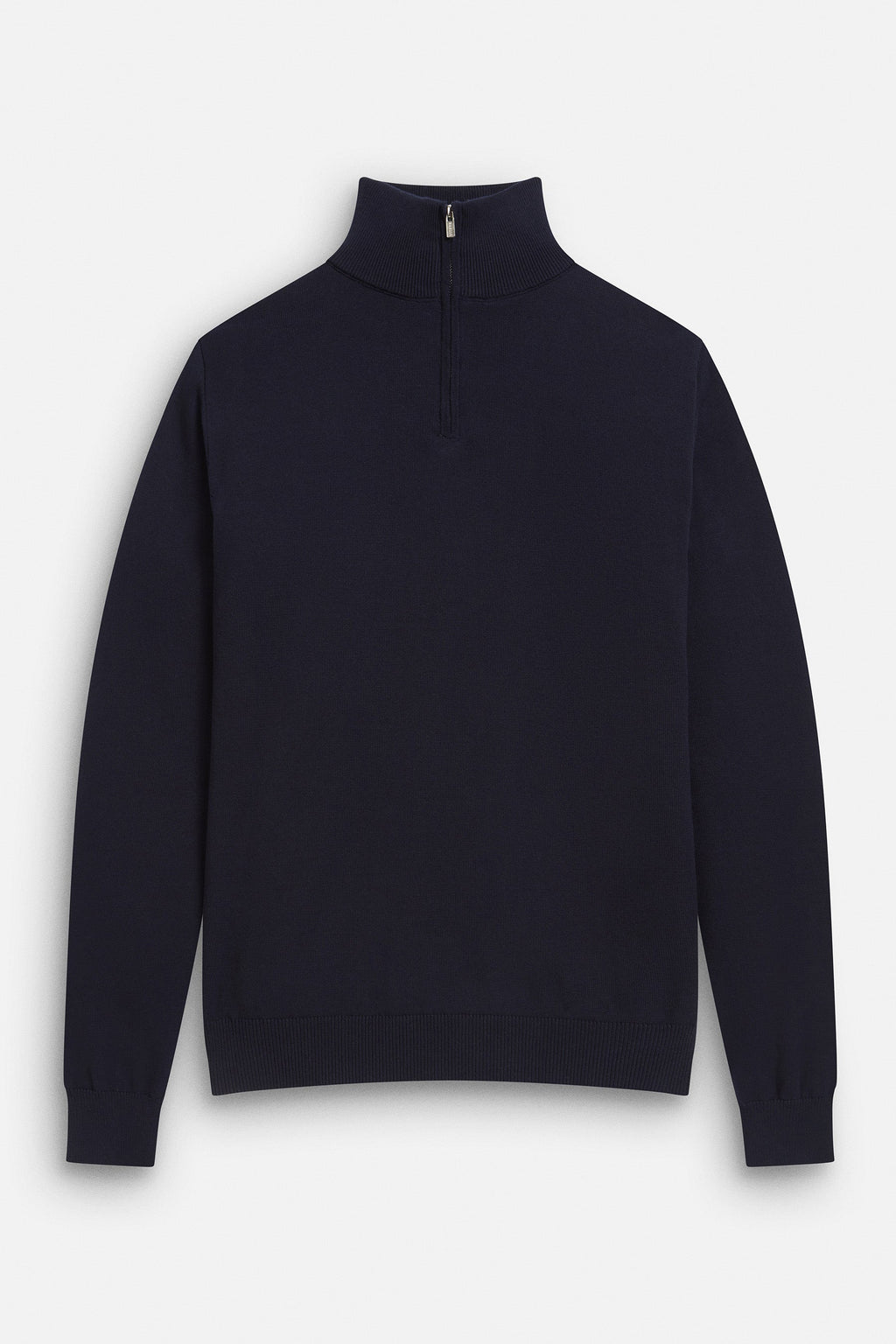 Ross Slim Fit Quarter Zip Jumper - Navy