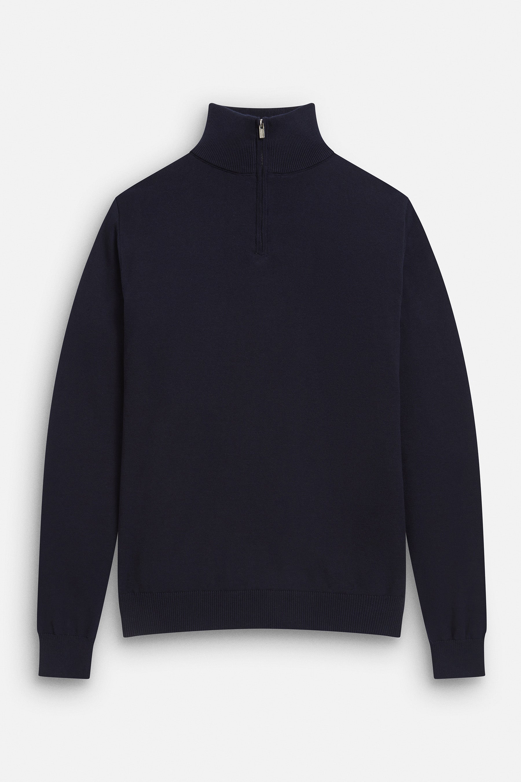 Ross Slim Fit Quarter Zip Jumper - Navy