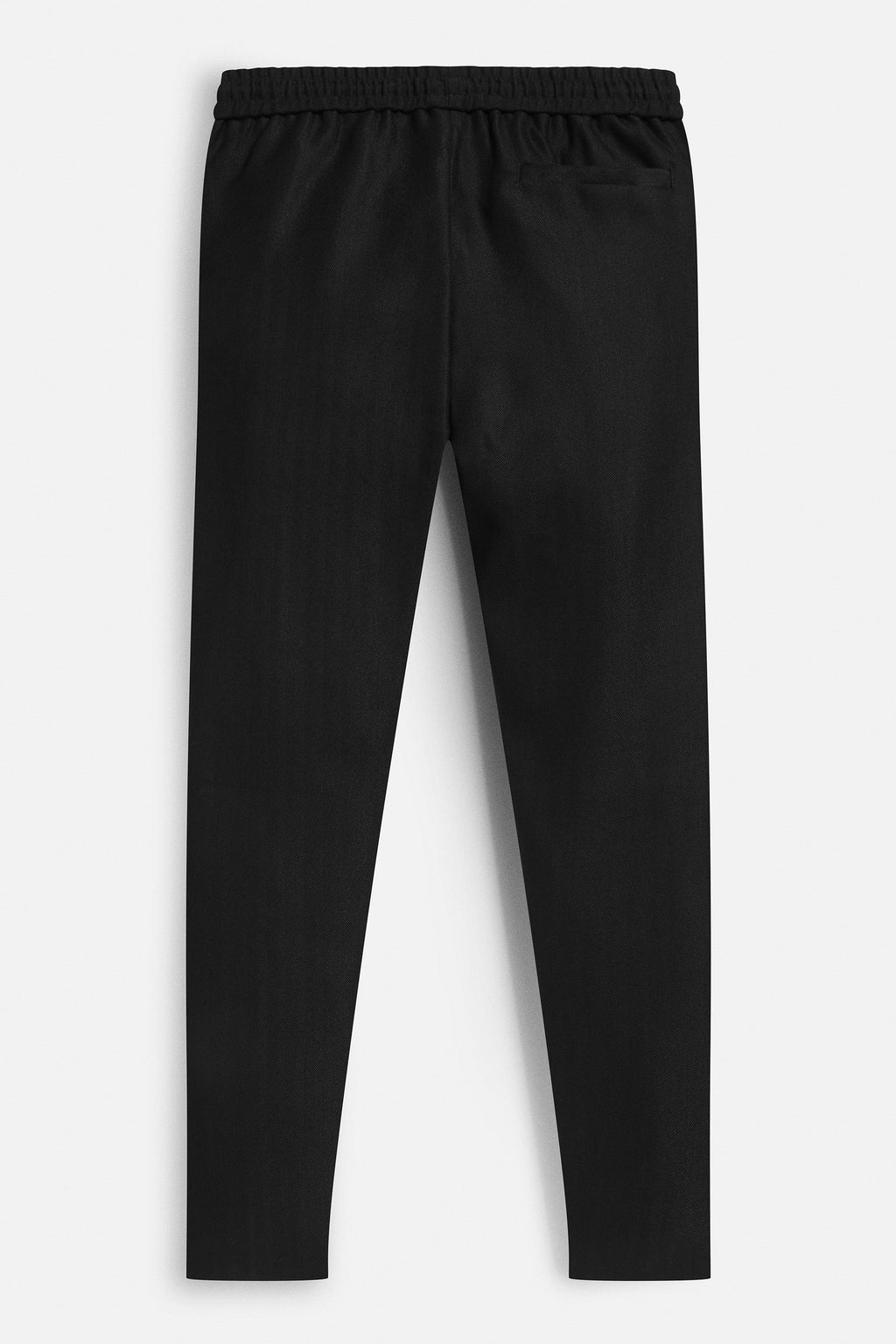 Irven Herringbone Slim Fit Smart Joggers - Black