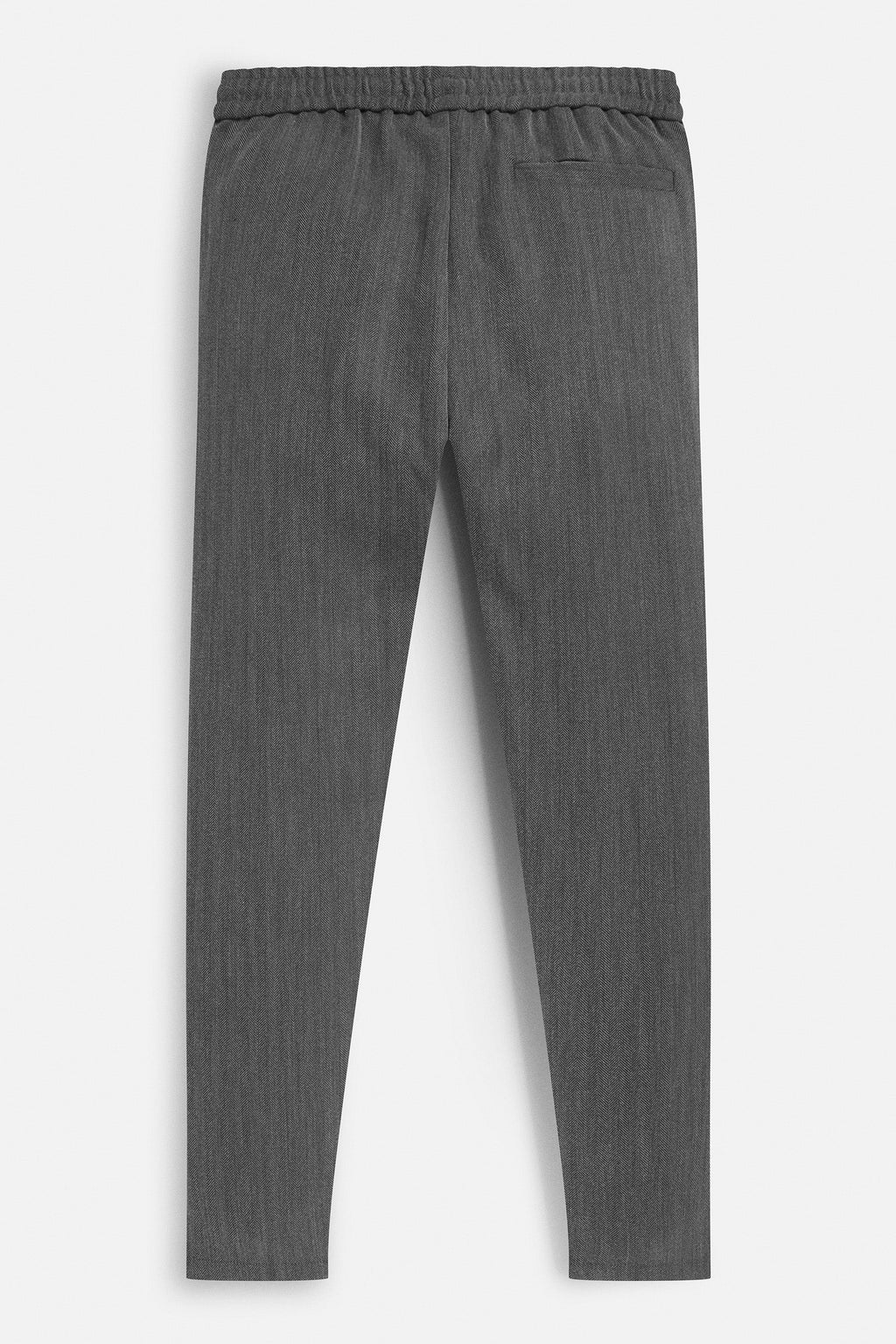 Irven Herringbone Slim Fit Smart Joggers - Grey