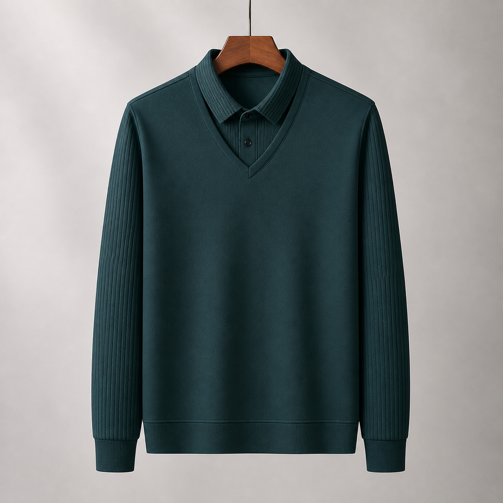 Men’s Premium Smart-Casual V-Neck Polo Shirt