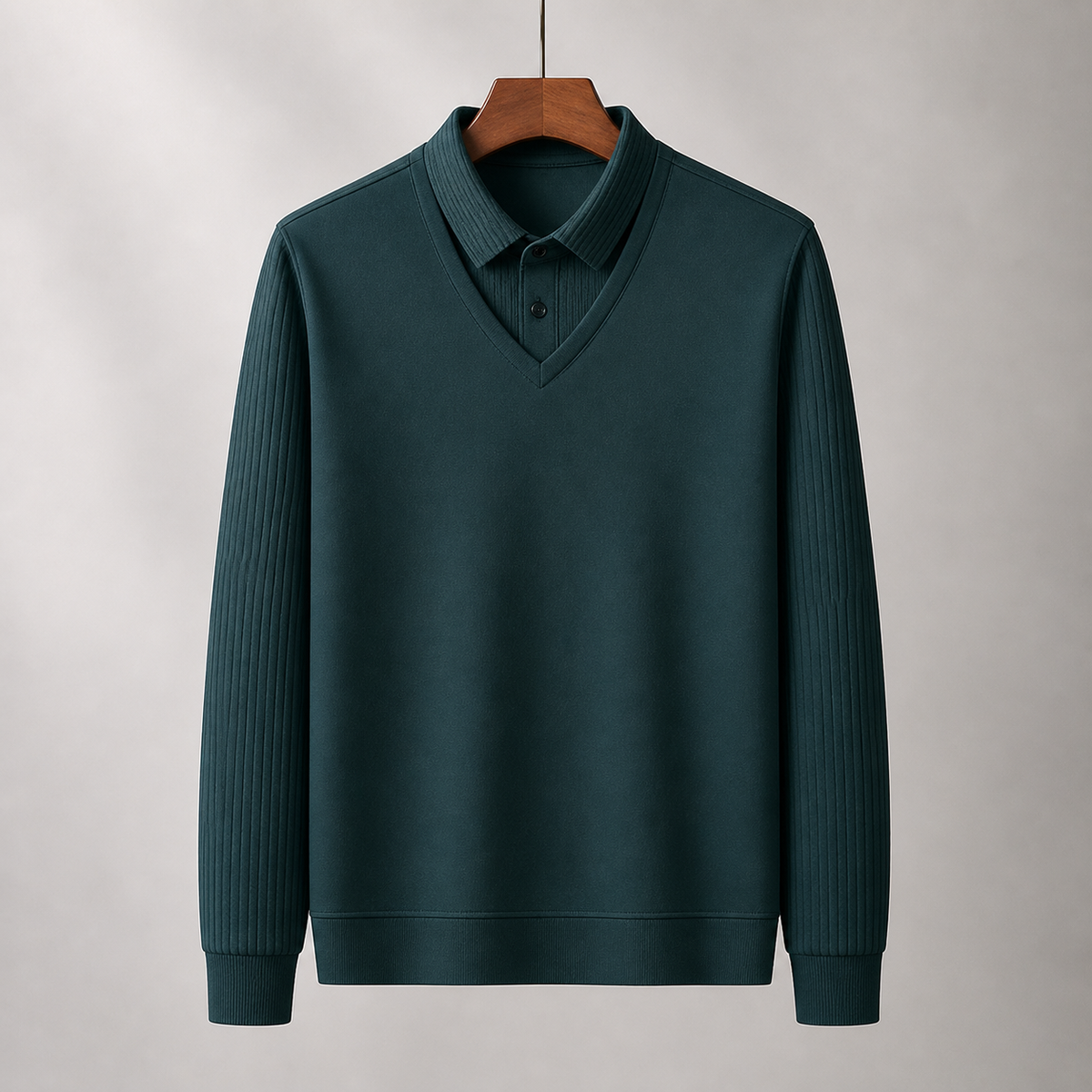 Men’s Premium Smart-Casual V-Neck Polo Shirt