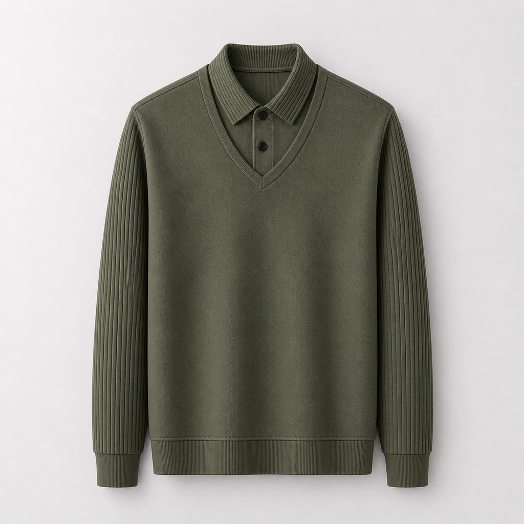 Men’s Premium Smart-Casual V-Neck Polo Shirt